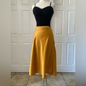 Chic Mustard A-Line Skirt
